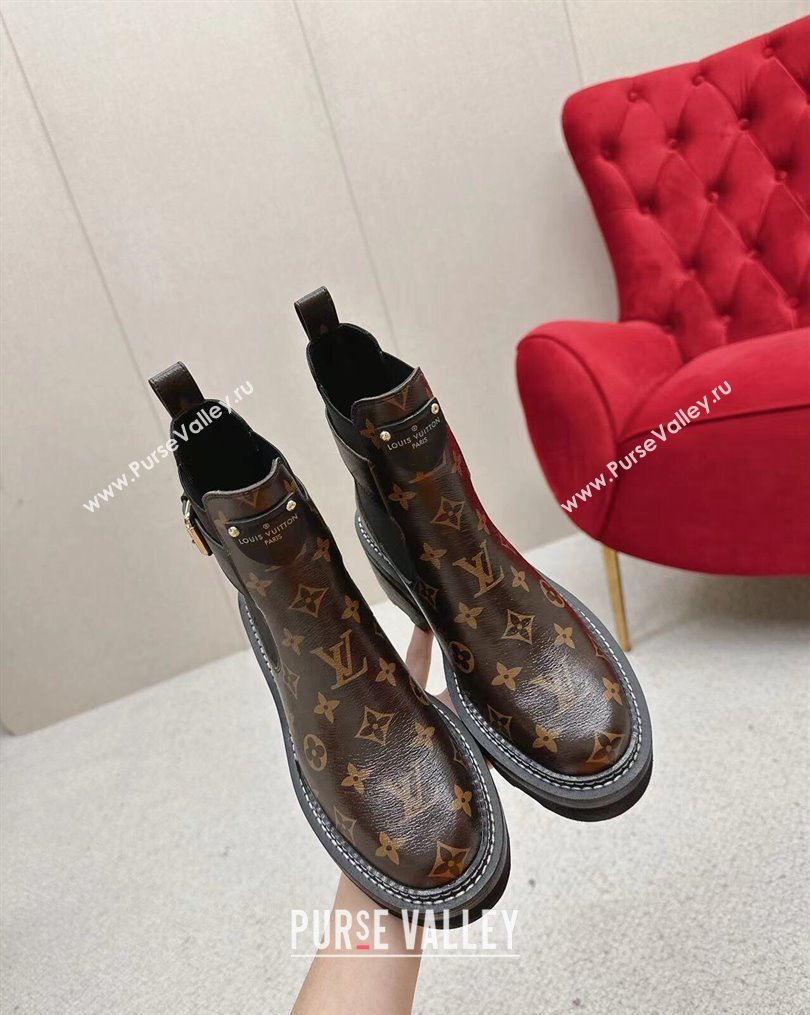 Louis Vuitton LV Beaubourg Ankle Boots Monogram Canvas 2024 (SS-23112336)