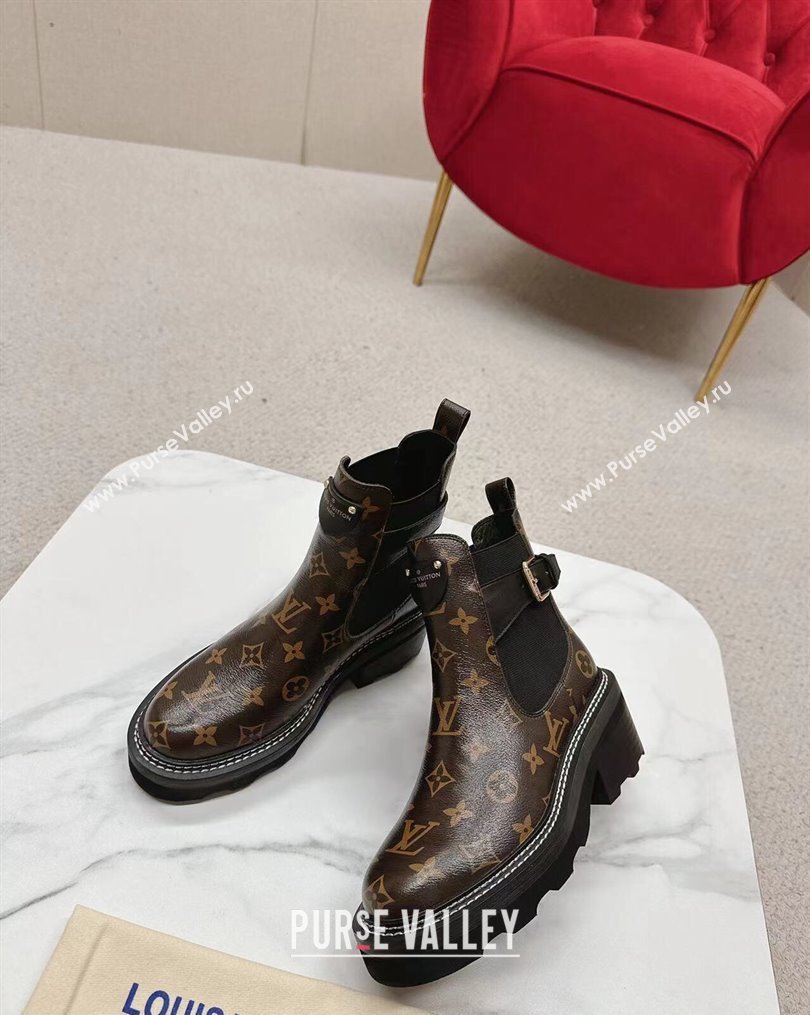 Louis Vuitton LV Beaubourg Ankle Boots Monogram Canvas 2024 (SS-23112336)