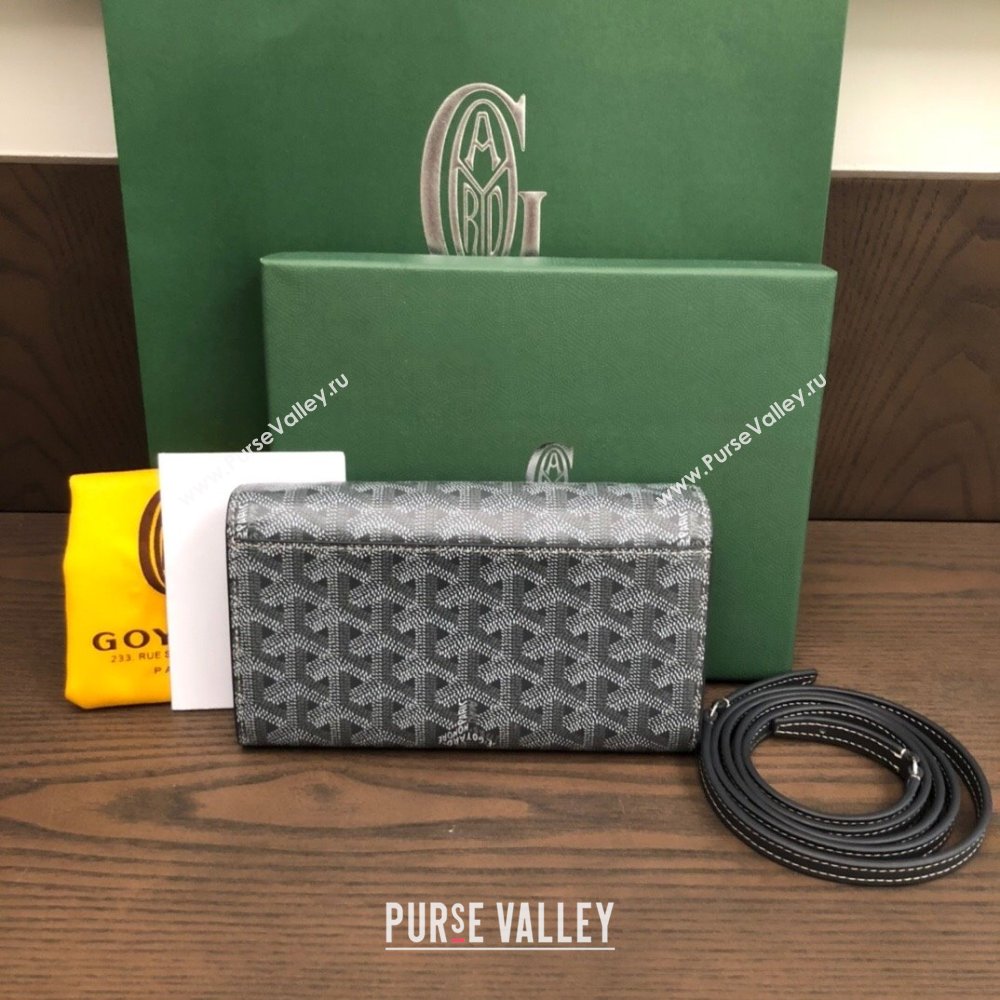 Goyard Varenne Continental Wallet with Strap Bag Gray (laimeng-23120106)