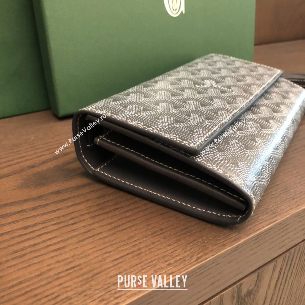 Goyard Varenne Continental Wallet with Strap Bag Gray (laimeng-23120106)