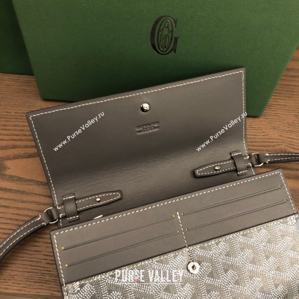 Goyard Varenne Continental Wallet with Strap Bag Gray (laimeng-23120106)