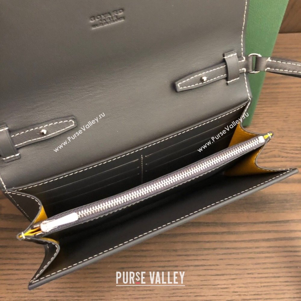 Goyard Varenne Continental Wallet with Strap Bag Gray (laimeng-23120106)