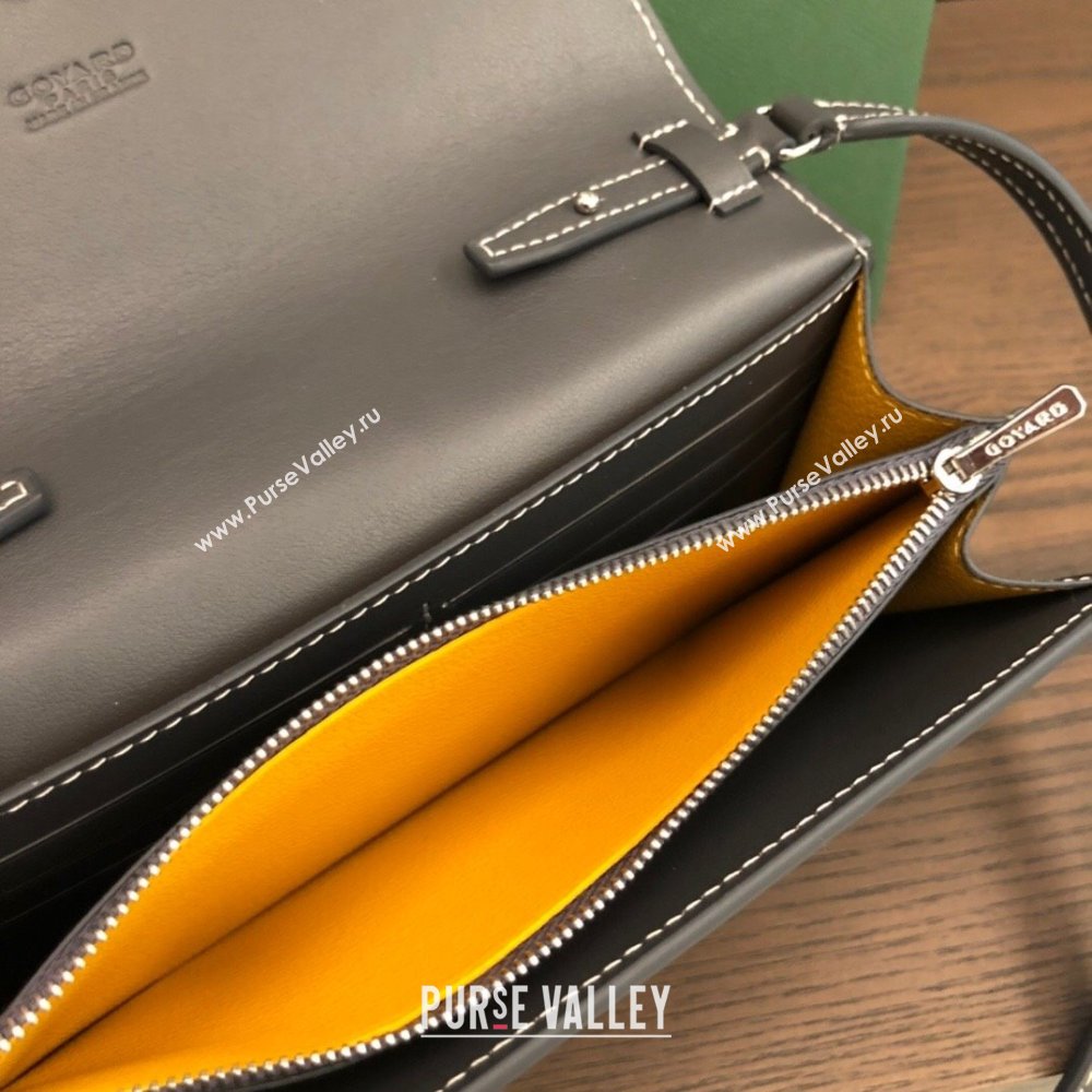 Goyard Varenne Continental Wallet with Strap Bag Gray (laimeng-23120106)