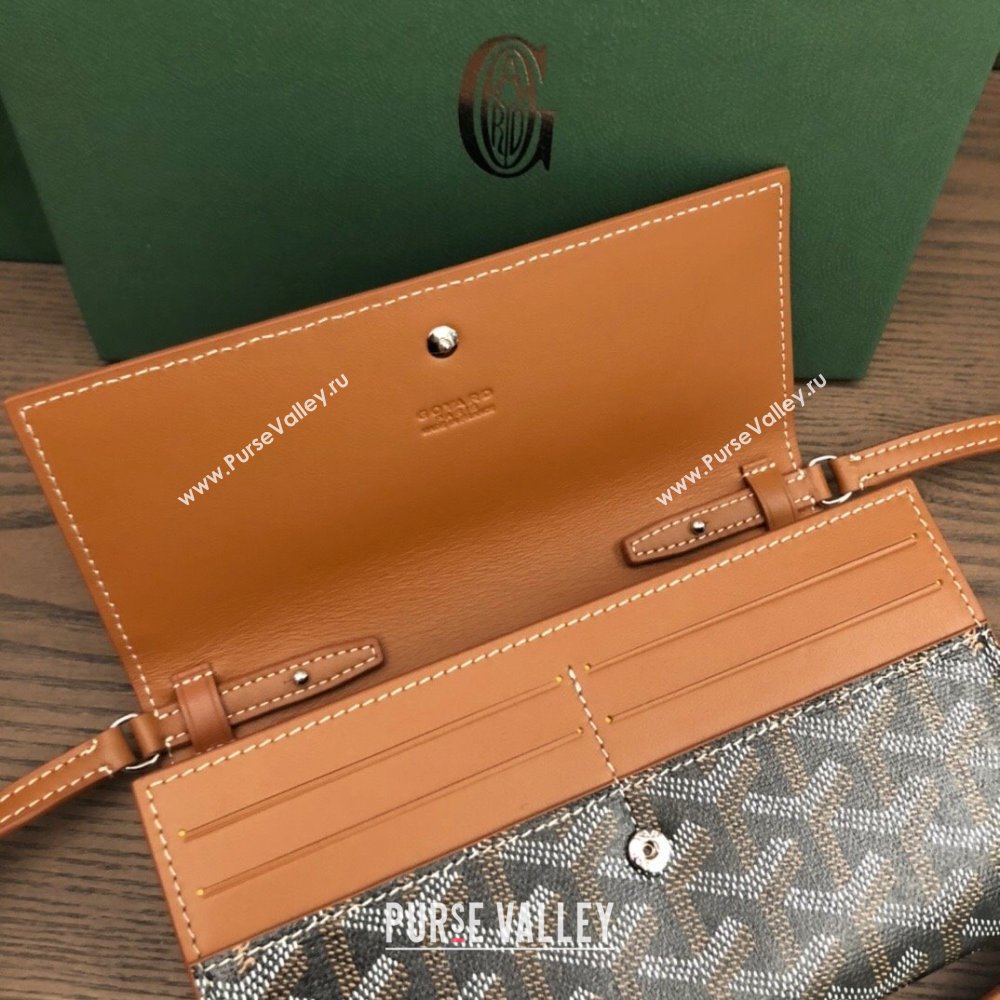 Goyard Varenne Continental Wallet with Strap Bag Brown (laimeng-23120104)