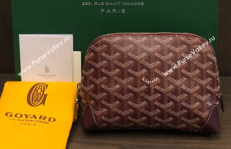 Goyard Vendôme Cosmetic Pouch bag Burgundy (laimeng-23120125)