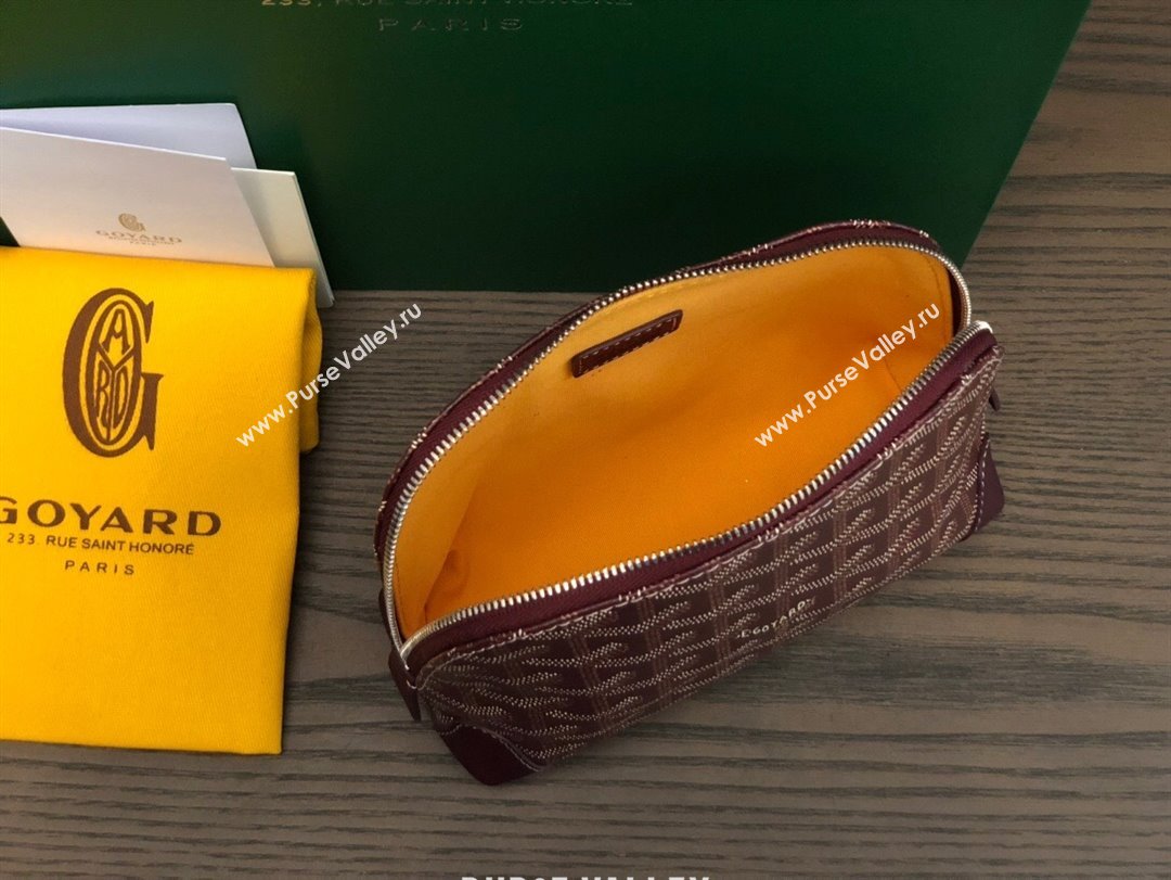 Goyard Vendôme Cosmetic Pouch bag Burgundy (laimeng-23120125)