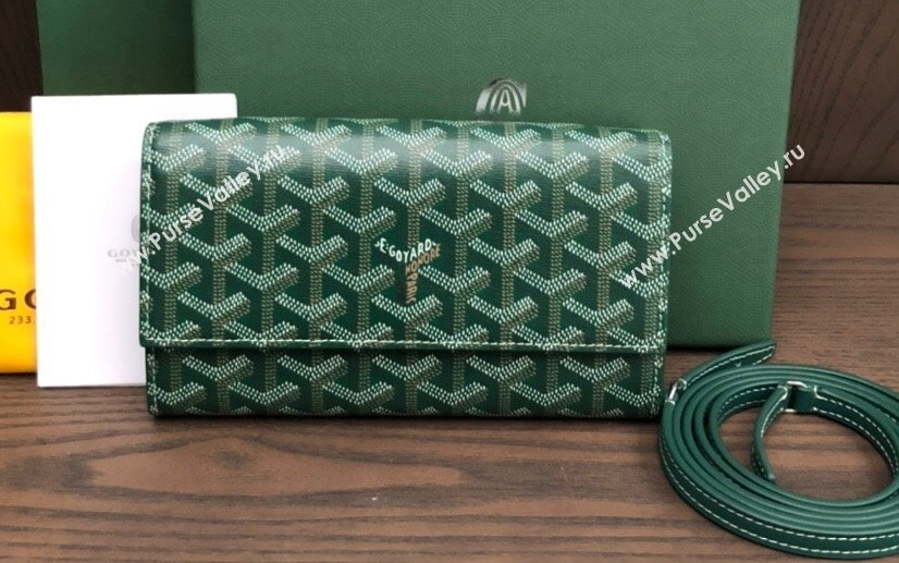 Goyard Varenne Continental Wallet with Strap Bag Green (laimeng-23120107)