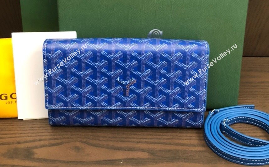 Goyard Varenne Continental Wallet with Strap Bag Blue (laimeng-23120103)