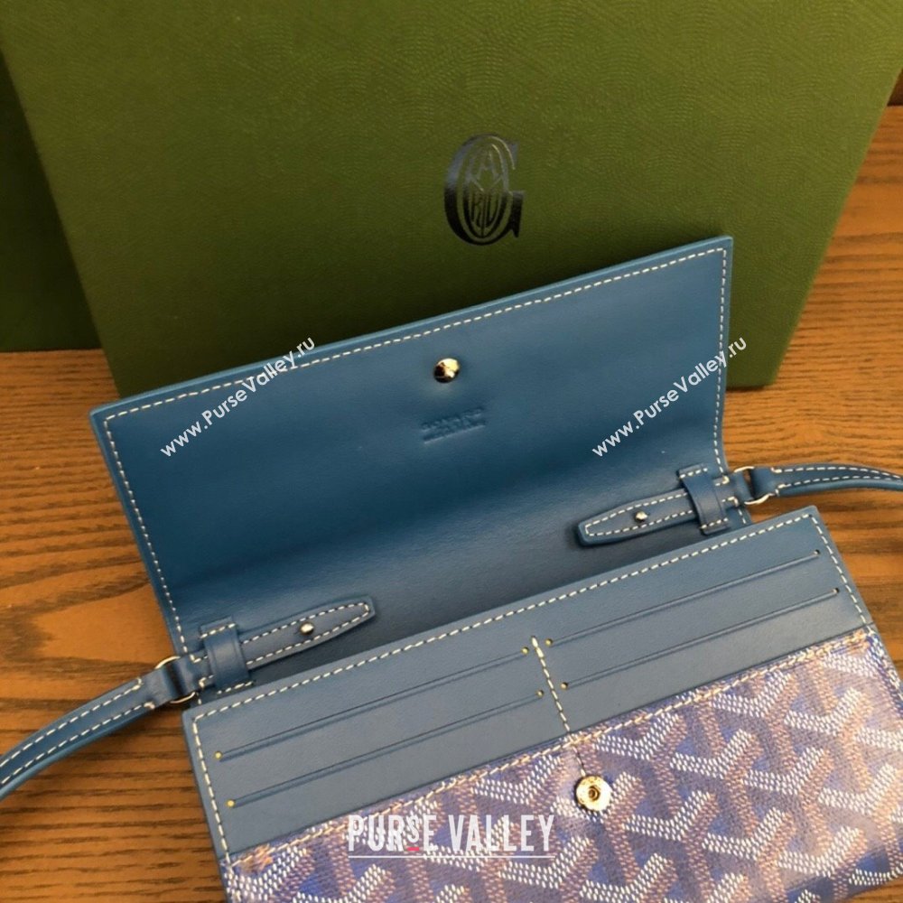 Goyard Varenne Continental Wallet with Strap Bag Blue (laimeng-23120103)