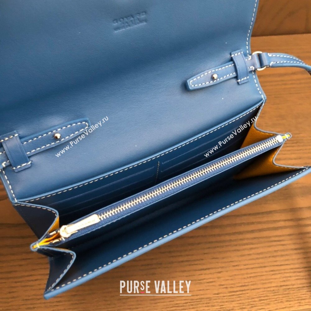 Goyard Varenne Continental Wallet with Strap Bag Blue (laimeng-23120103)