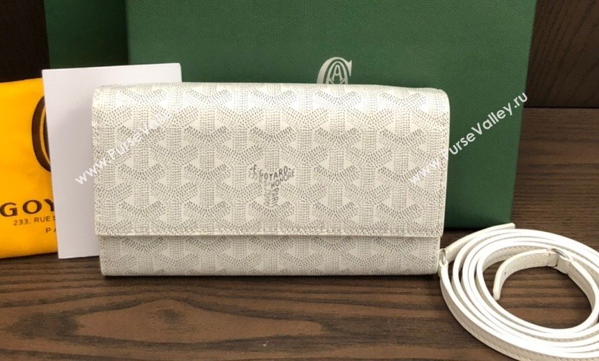 Goyard Varenne Continental Wallet with Strap Bag White (laimeng-23120111)