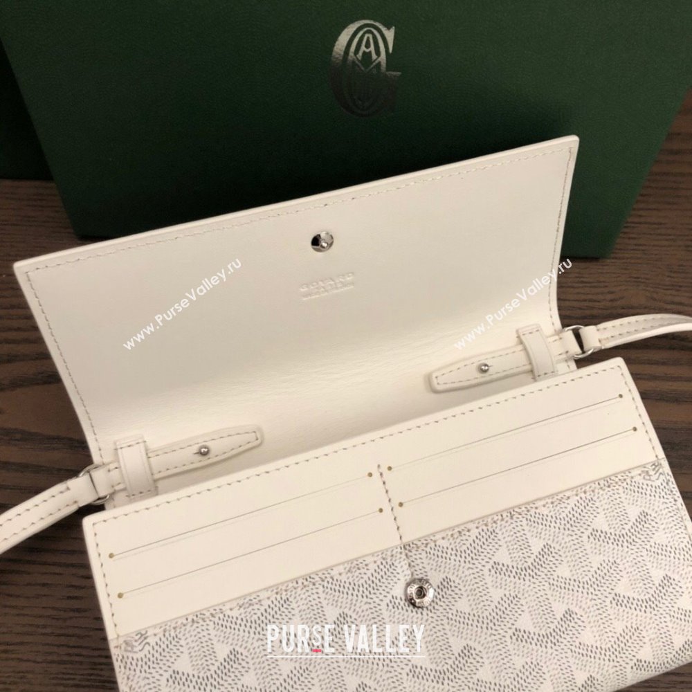Goyard Varenne Continental Wallet with Strap Bag White (laimeng-23120111)