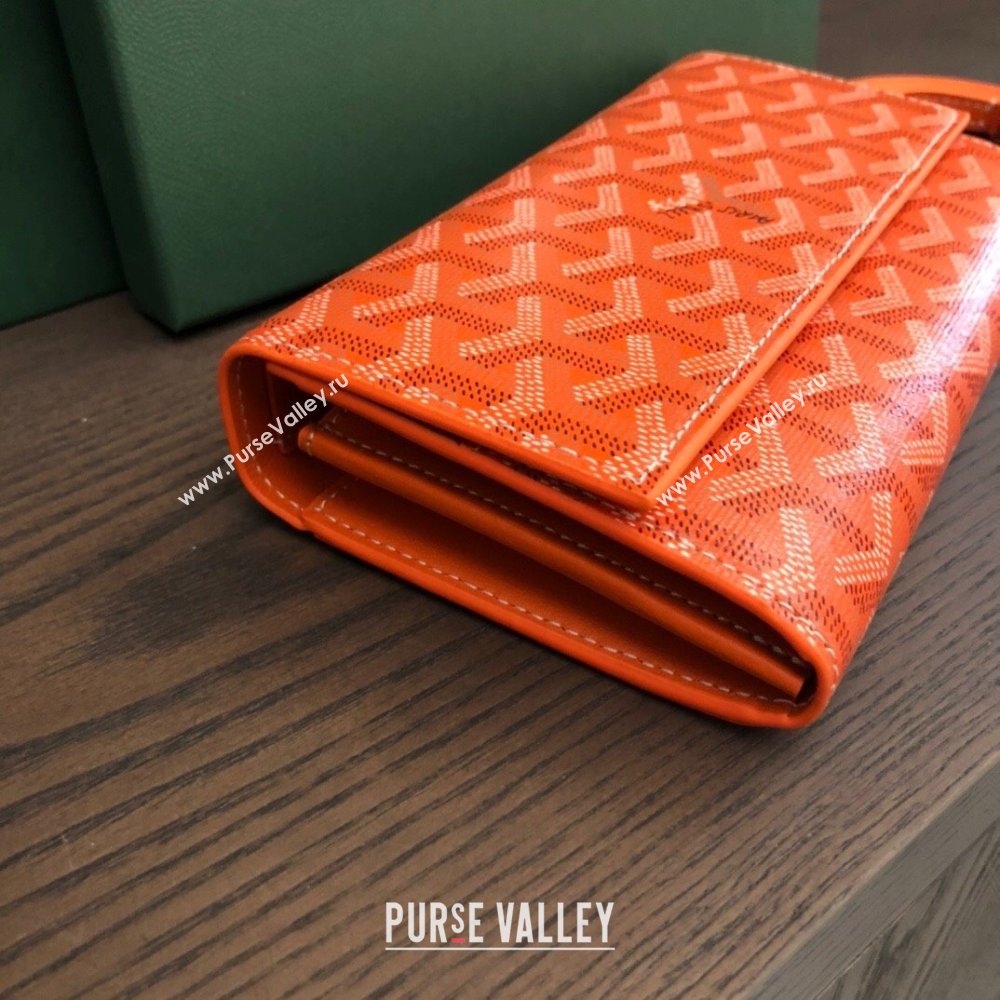 Goyard Varenne Continental Wallet with Strap Bag Orange (laimeng-23120109)