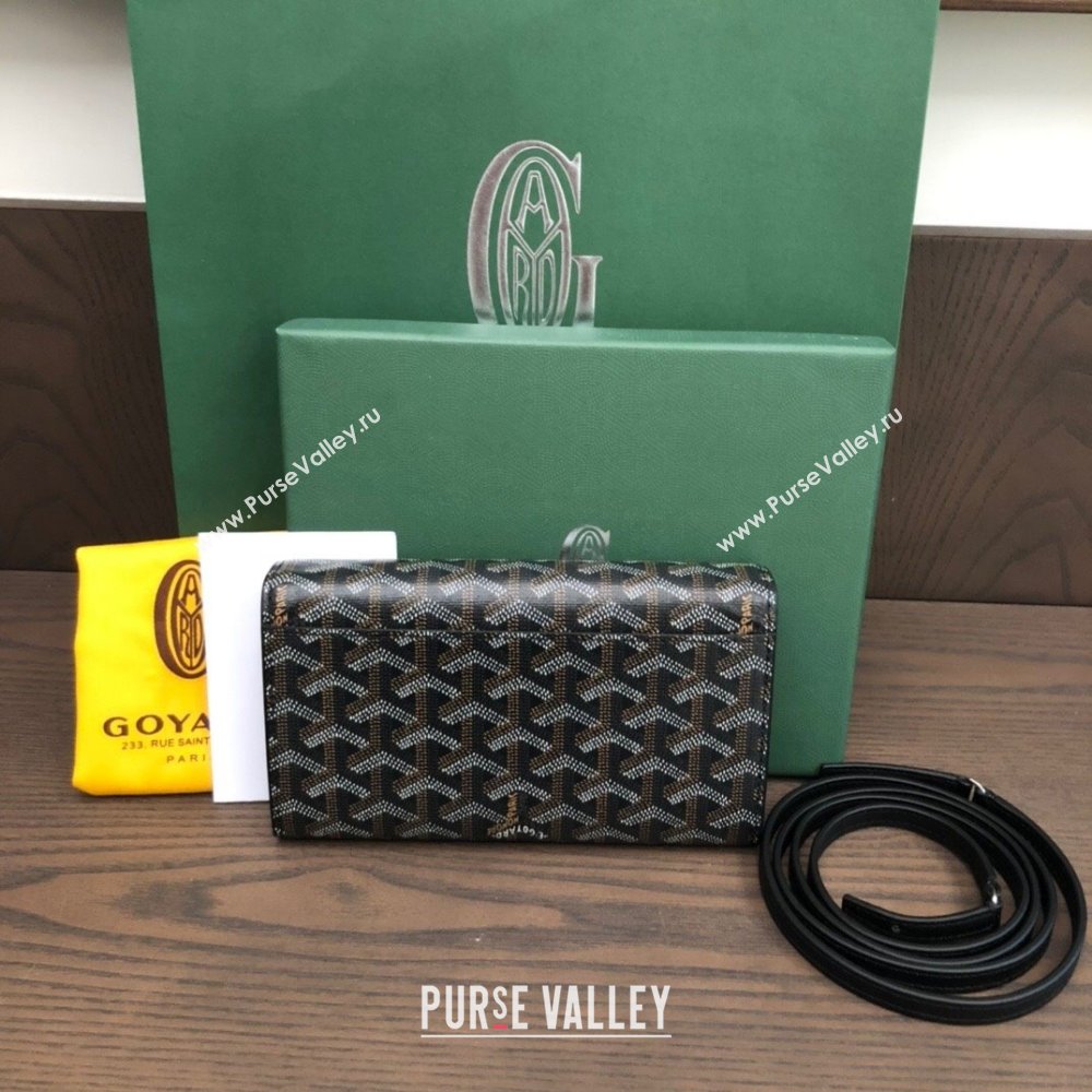 Goyard Varenne Continental Wallet with Strap Bag Black (laimeng-23120101)