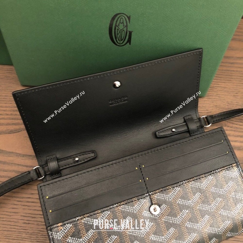 Goyard Varenne Continental Wallet with Strap Bag Black (laimeng-23120101)
