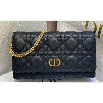 Dior Caro Pouch Bag in Black Soft Cannage Calfskin 2024 (XXG-23112506)