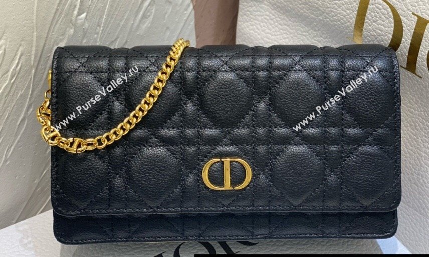 Dior Caro Pouch Bag in Black Soft Cannage Calfskin 2024 (XXG-23112506)