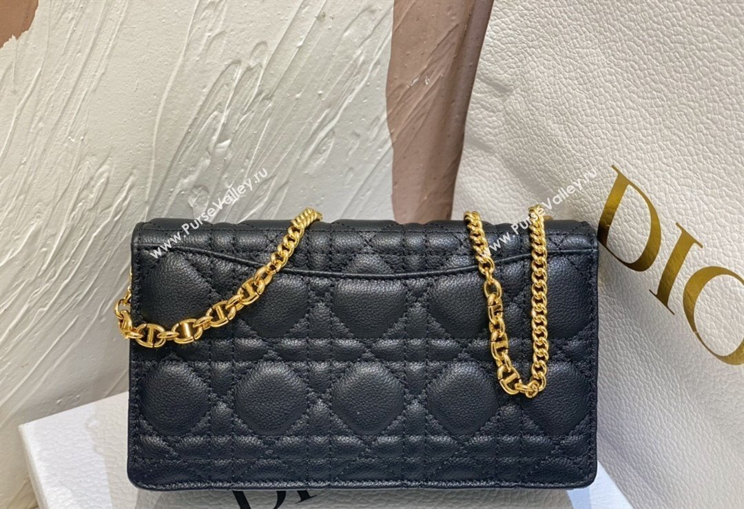 Dior Caro Pouch Bag in Black Soft Cannage Calfskin 2024 (XXG-23112506)