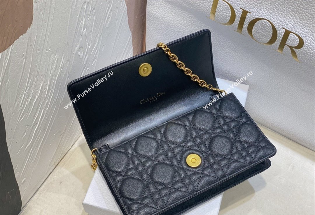 Dior Caro Pouch Bag in Black Soft Cannage Calfskin 2024 (XXG-23112506)