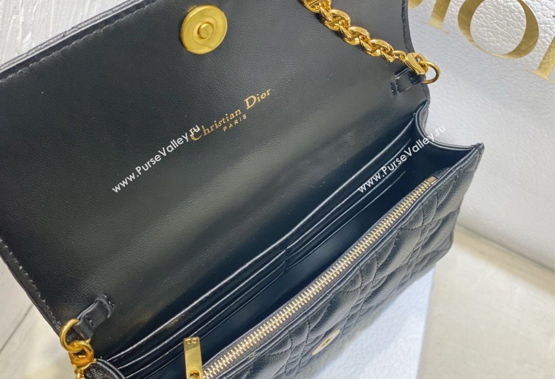 Dior Caro Pouch Bag in Black Soft Cannage Calfskin 2024 (XXG-23112506)