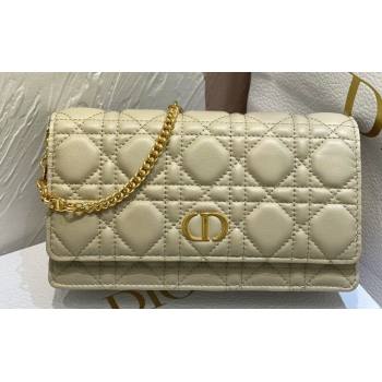Dior Caro Pouch Bag in Beige Soft Cannage Calfskin 2024 (XXG-23112508)