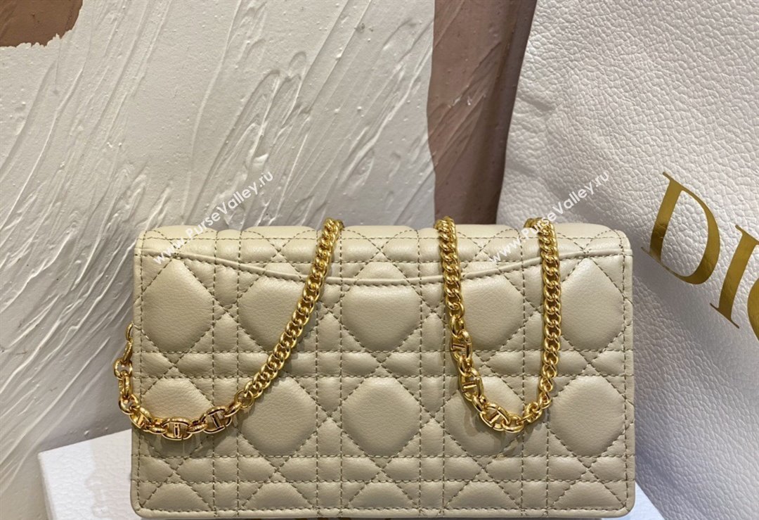 Dior Caro Pouch Bag in Beige Soft Cannage Calfskin 2024 (XXG-23112508)