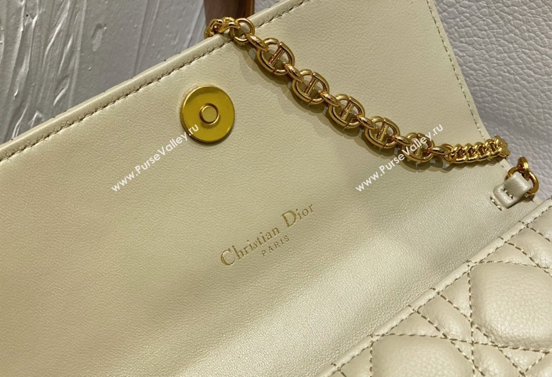 Dior Caro Pouch Bag in Beige Soft Cannage Calfskin 2024 (XXG-23112508)