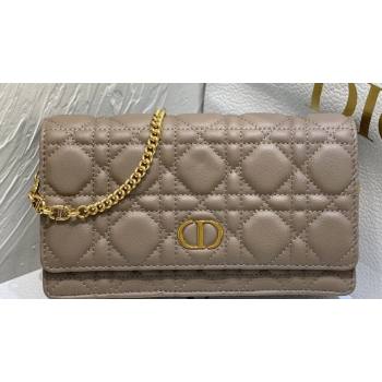 Dior Caro Pouch Bag in Nude Soft Cannage Calfskin 2024 (XXG-23112509)