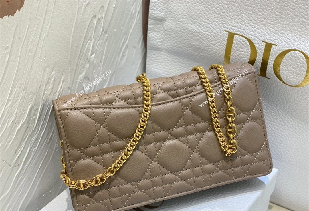 Dior Caro Pouch Bag in Nude Soft Cannage Calfskin 2024 (XXG-23112509)