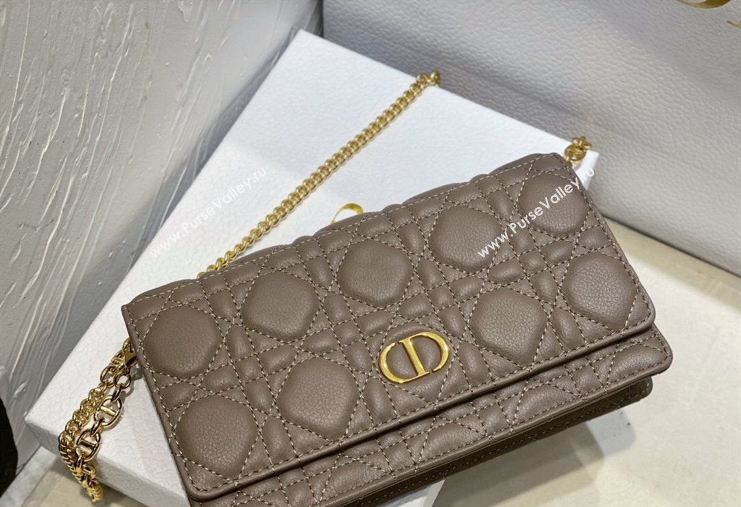 Dior Caro Pouch Bag in Nude Soft Cannage Calfskin 2024 (XXG-23112509)