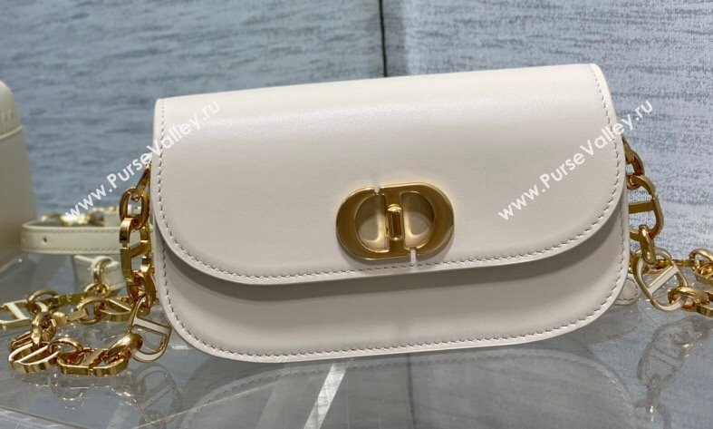 Dior Small 30 Montaigne Avenue Bag in Box Calfskin White 2024 (XXG-23112502)