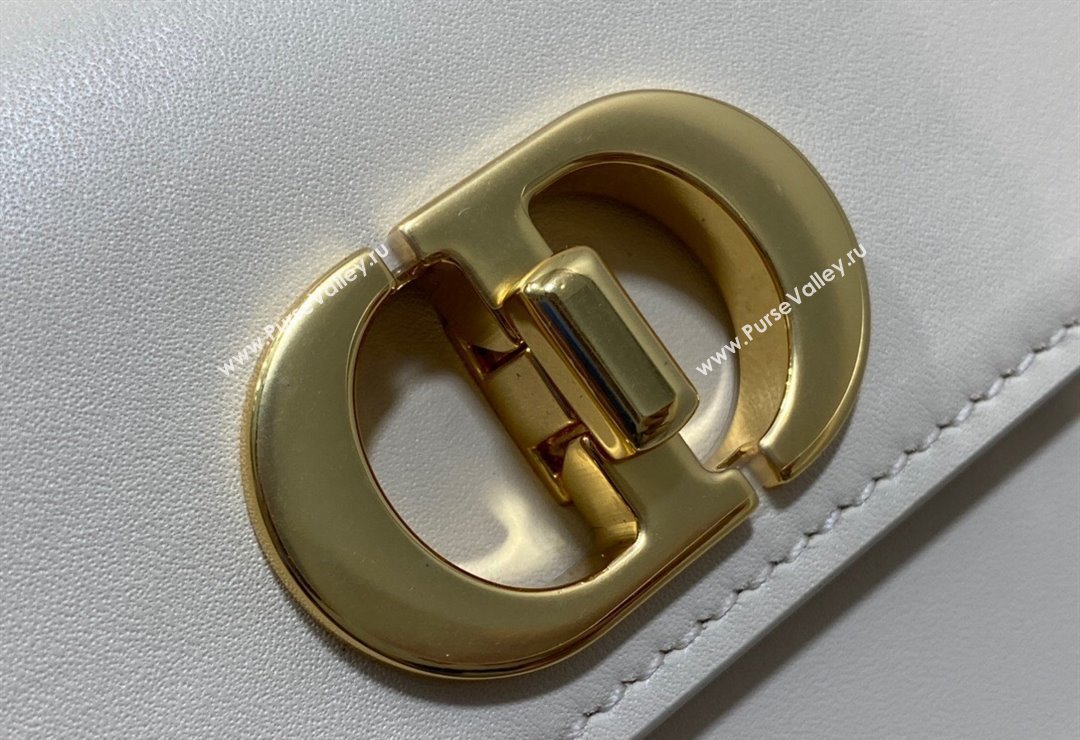 Dior Small 30 Montaigne Avenue Bag in Box Calfskin White 2024 (XXG-23112502)