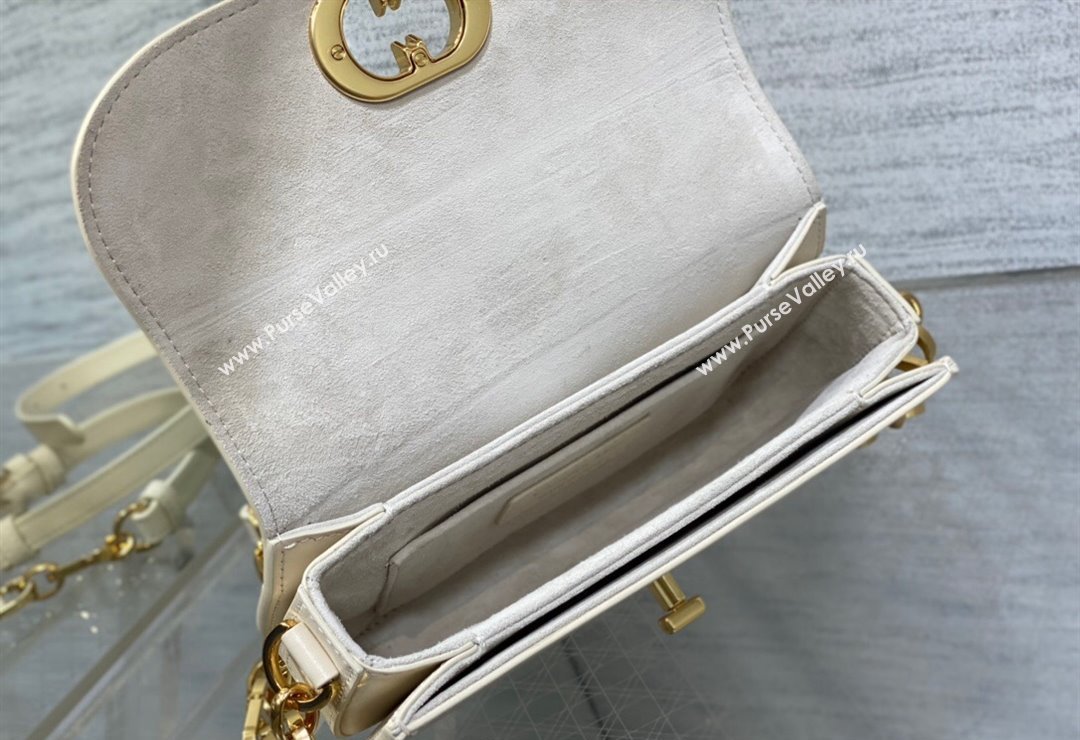 Dior Small 30 Montaigne Avenue Bag in Box Calfskin White 2024 (XXG-23112502)