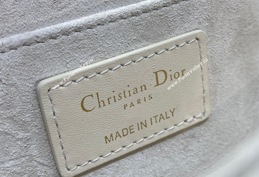 Dior Small 30 Montaigne Avenue Bag in Box Calfskin White 2024 (XXG-23112502)