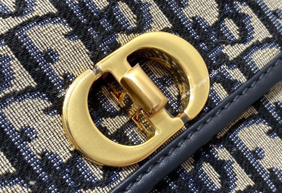 Dior Small 30 Montaigne Avenue Bag in Blue Dior Oblique Jacquard 2024 (XXG-23112505)