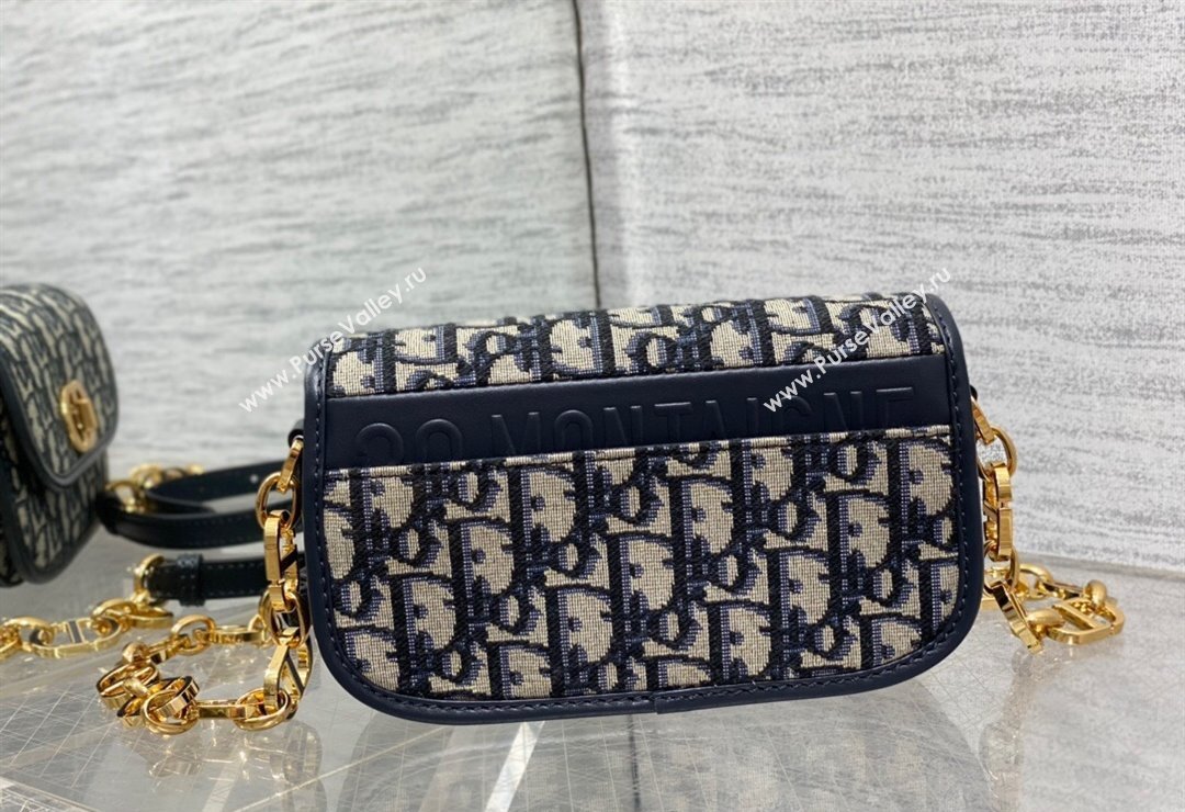 Dior Small 30 Montaigne Avenue Bag in Blue Dior Oblique Jacquard 2024 (XXG-23112505)