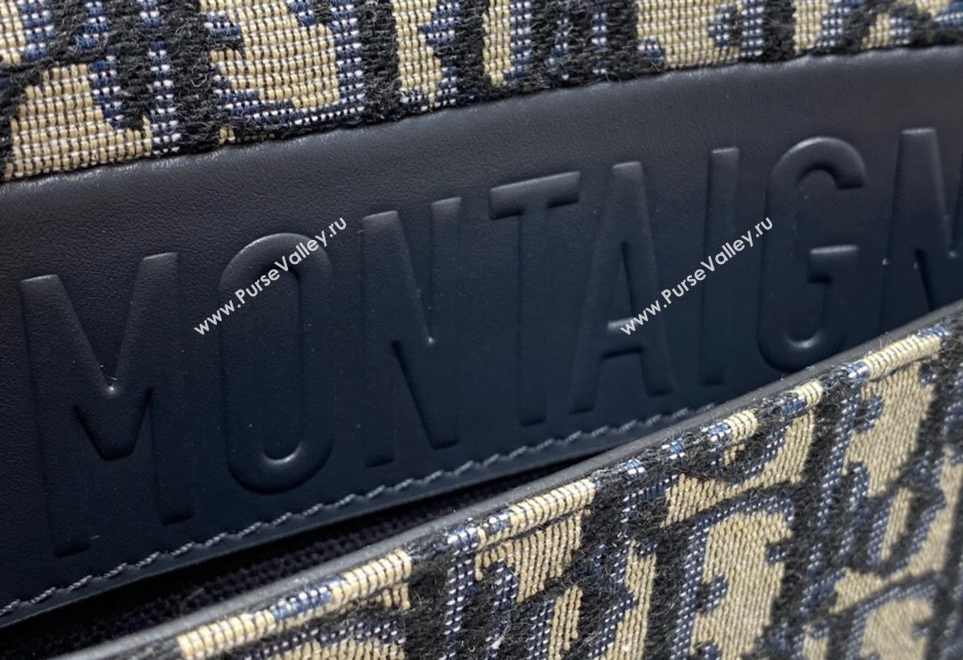 Dior Small 30 Montaigne Avenue Bag in Blue Dior Oblique Jacquard 2024 (XXG-23112505)