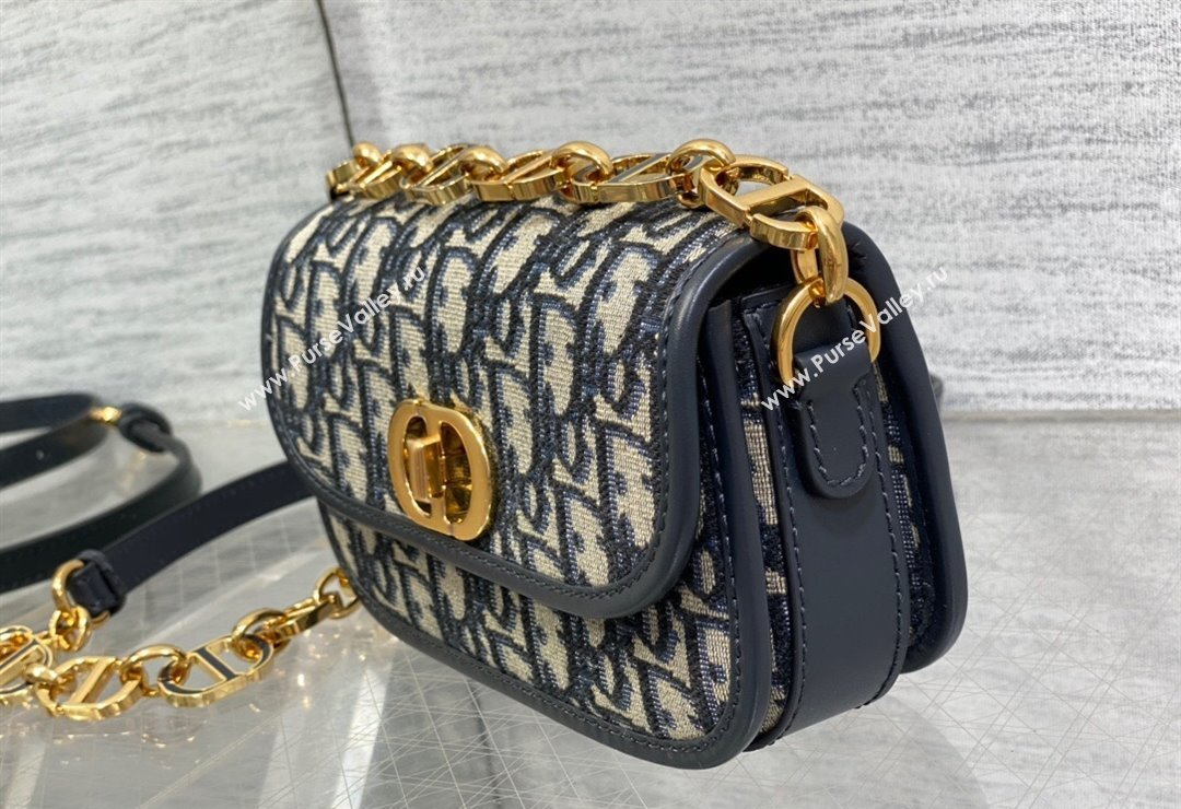 Dior Small 30 Montaigne Avenue Bag in Blue Dior Oblique Jacquard 2024 (XXG-23112505)