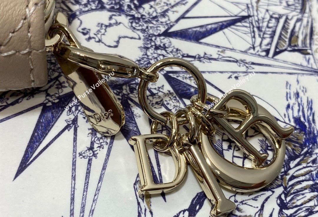 Lady Dior Voyageur Small Coin Purse in Beige Cannage Lambskin 2024 (XXG-23112514)