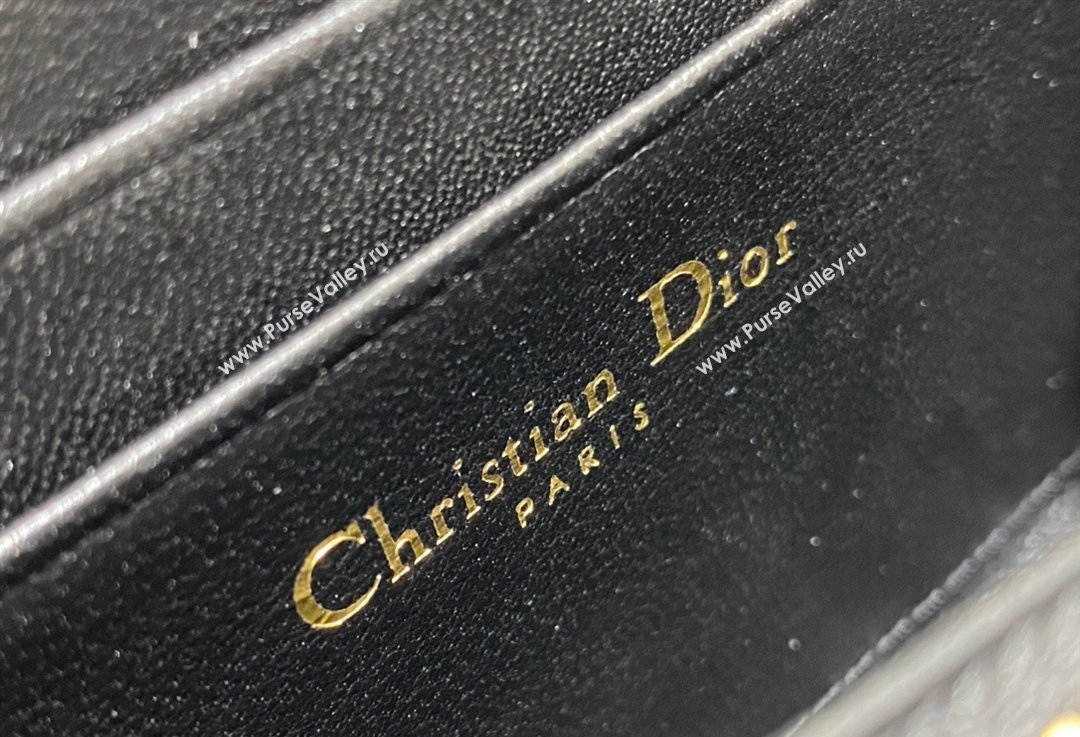 Lady Dior Voyageur Small Coin Purse in Black Cannage Lambskin 2024 (XXG-23112511)