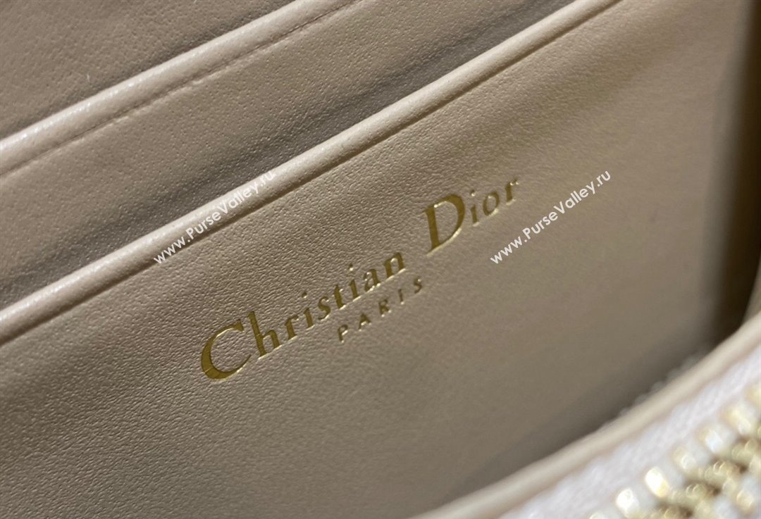 Lady Dior Voyageur Small Coin Purse in Beige Patent Cannage Calfskin 2024 (XXG-23112519)