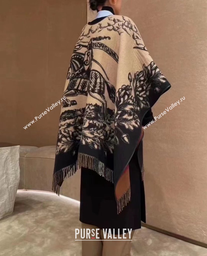 Burberry Reversible EKD Wool Cape Beige Top Quality (wtz-23112715)