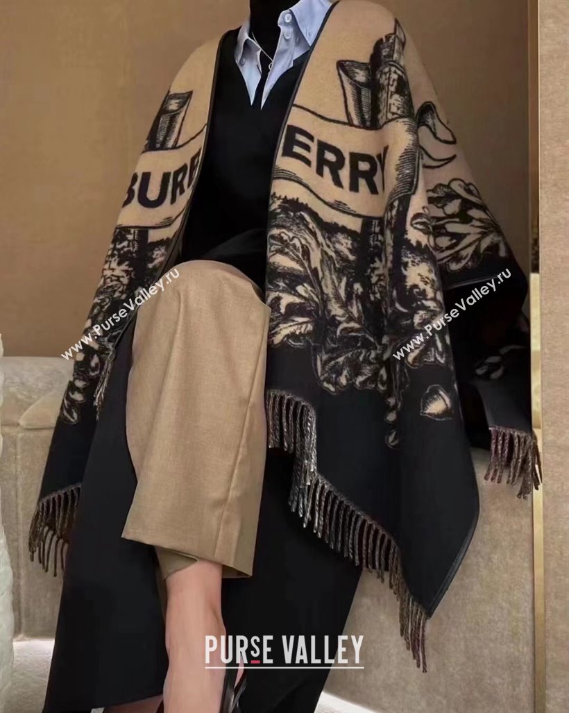 Burberry Reversible EKD Wool Cape Beige Top Quality (wtz-23112715)