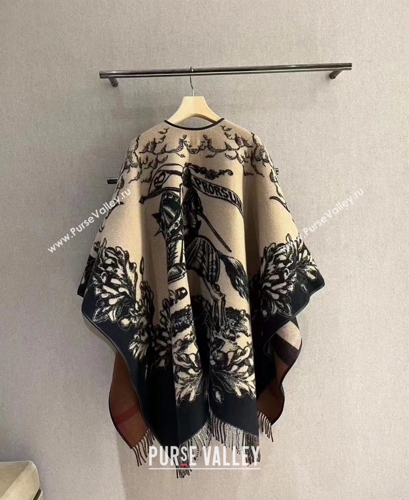Burberry Reversible EKD Wool Cape Beige Top Quality (wtz-23112715)