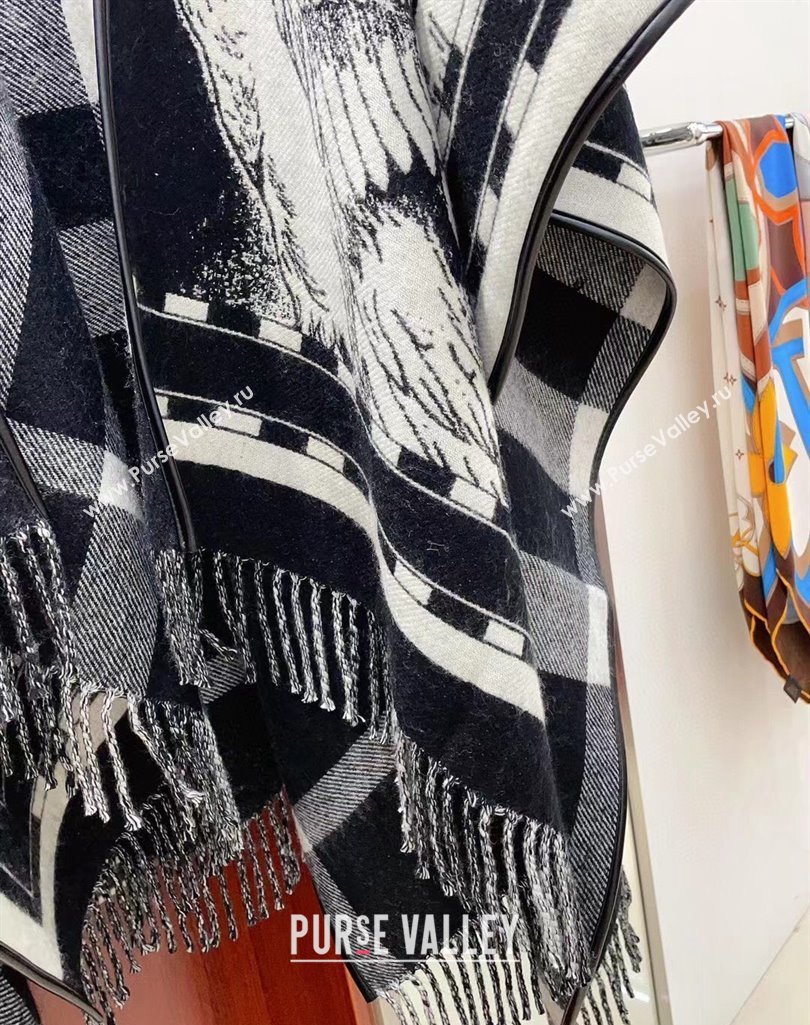 Burberry Reversible EKD Wool Cape Gray Top Quality (wtz-23112716)