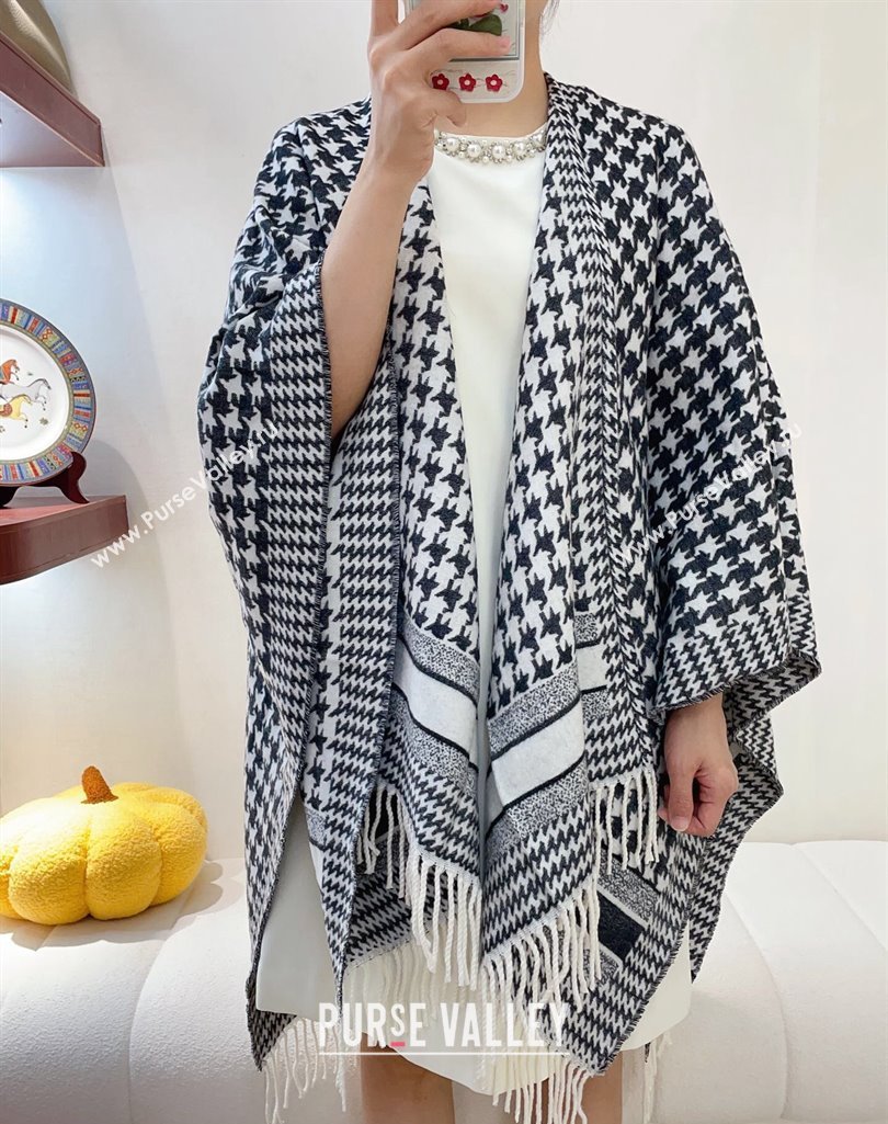 Dior Black and White Cashmere 30 Montaigne Poncho Top Quality (wtz-23112712)