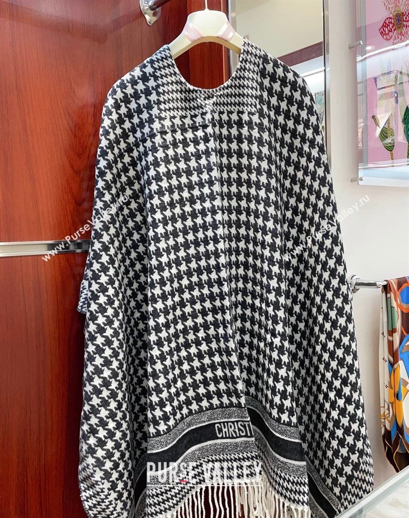 Dior Black and White Cashmere 30 Montaigne Poncho Top Quality (wtz-23112712)