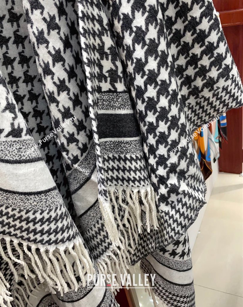 Dior Black and White Cashmere 30 Montaigne Poncho Top Quality (wtz-23112712)
