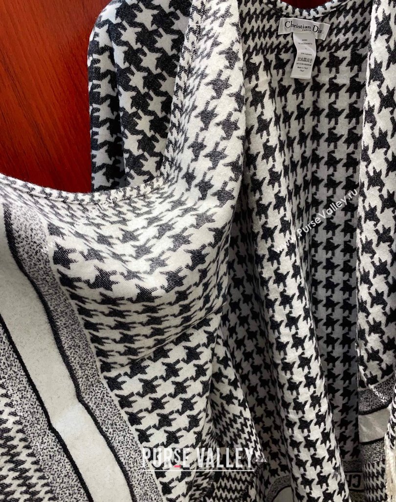 Dior Black and White Cashmere 30 Montaigne Poncho Top Quality (wtz-23112712)