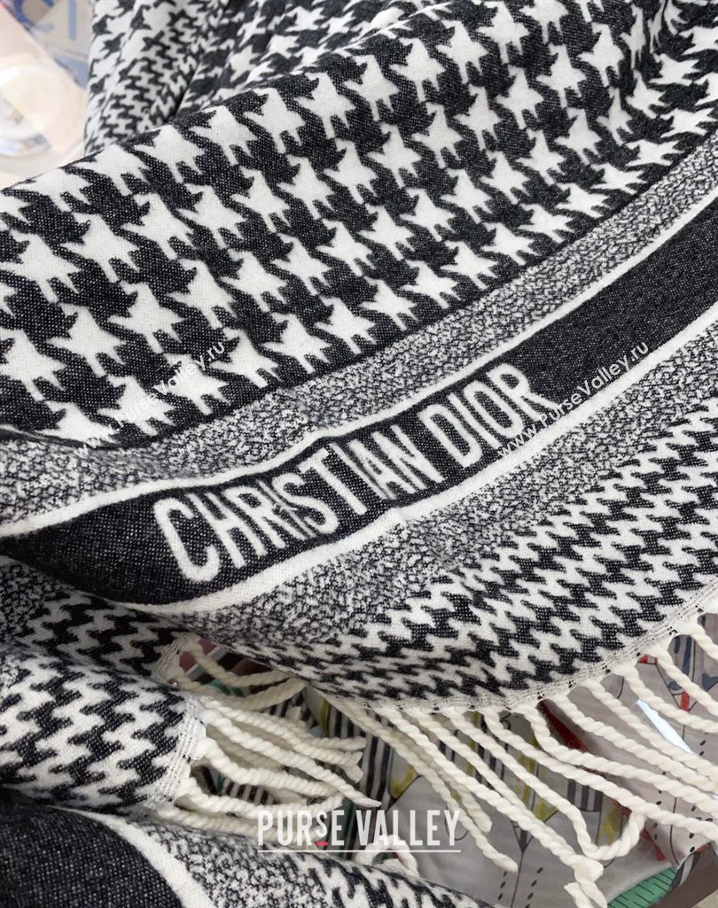 Dior Black and White Cashmere 30 Montaigne Poncho Top Quality (wtz-23112712)